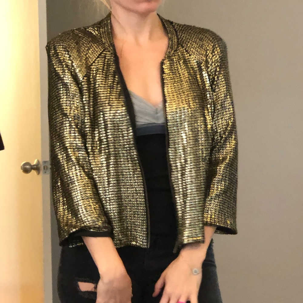 Gold sequin UO jacket